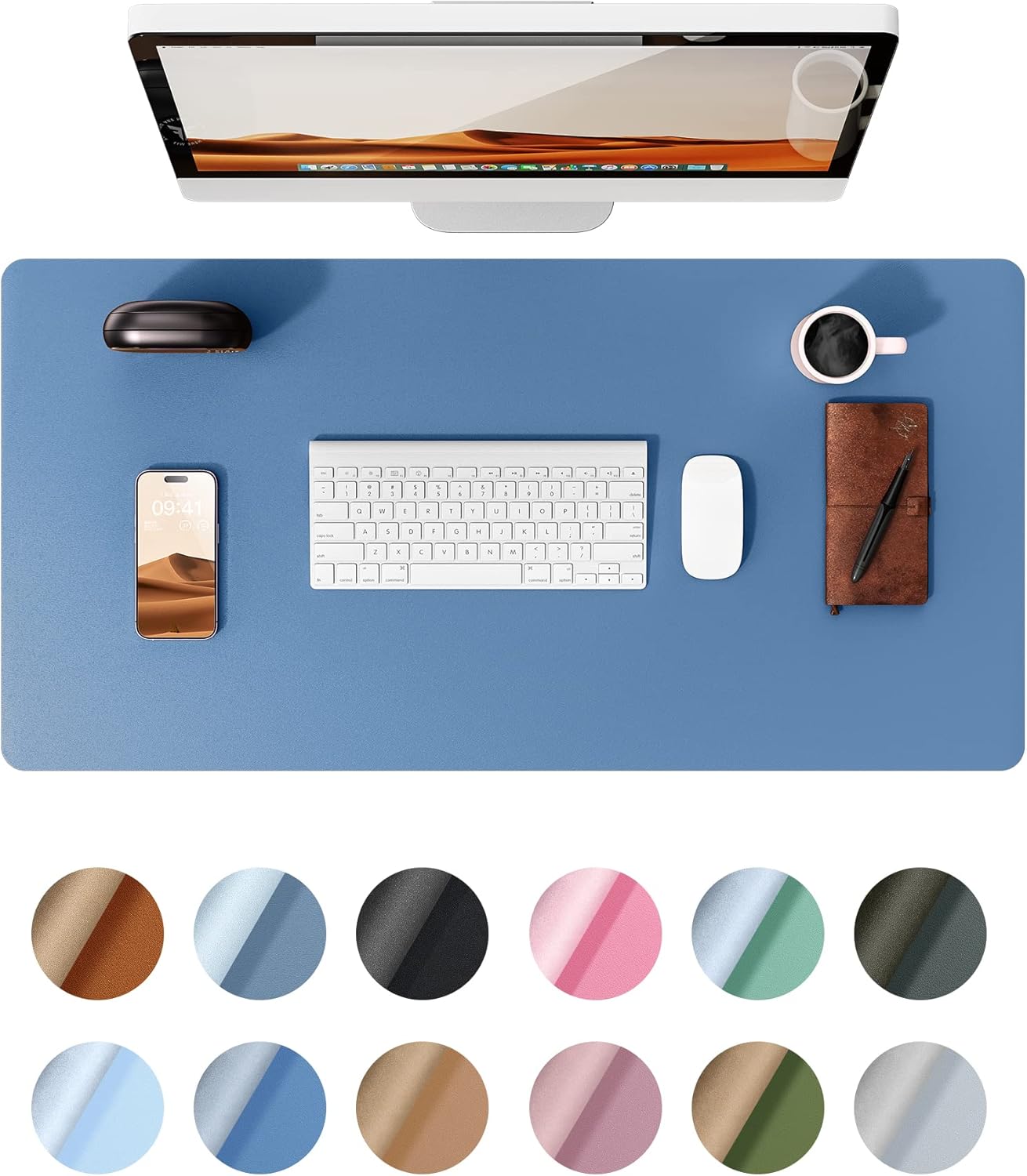 Double Sided PU Leather Desk Mat