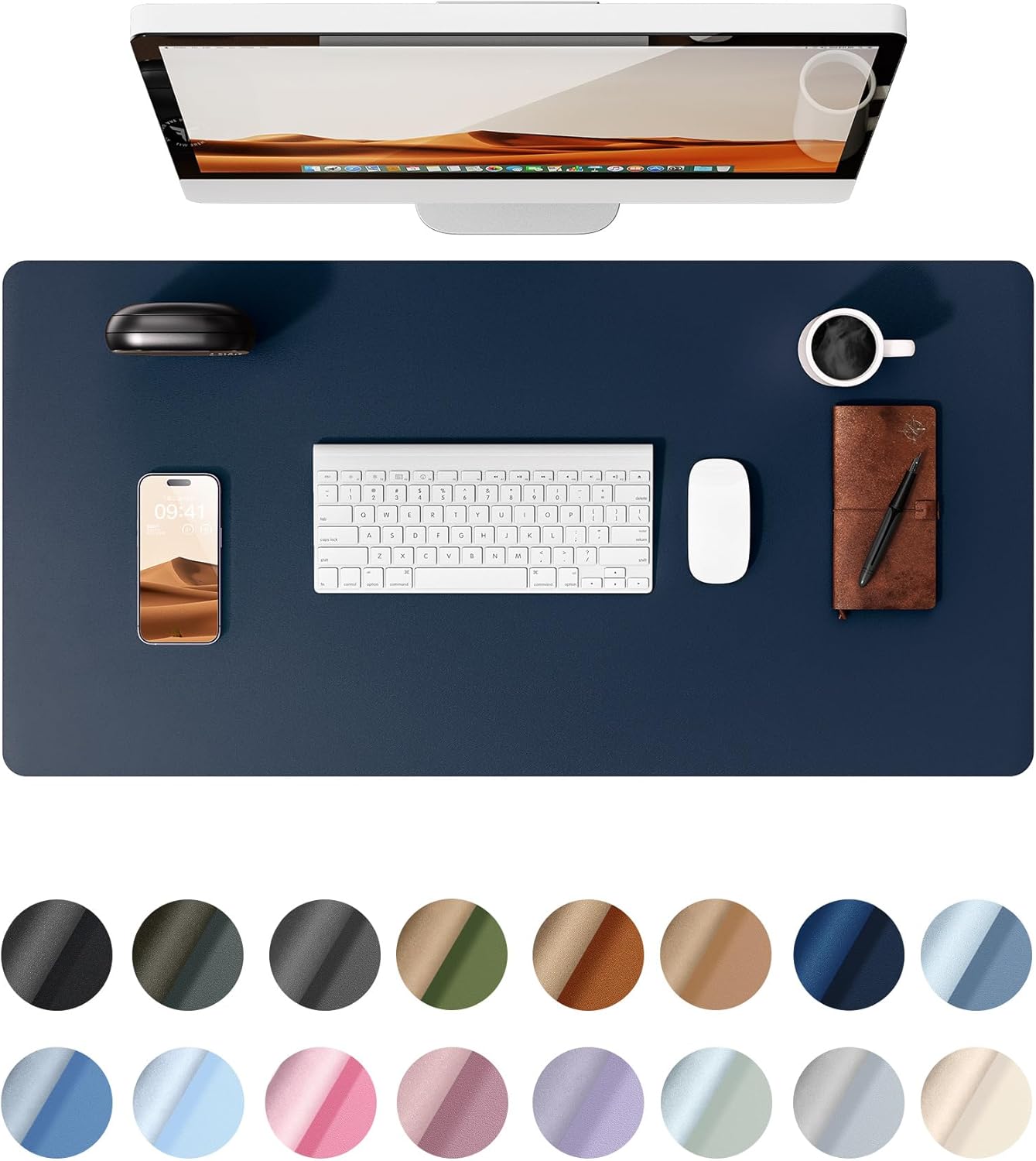 Double Sided PU Leather Desk Mat 